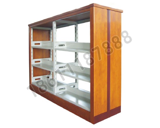 點(diǎn)擊查看商品:高檔三層雙面雙柱鋼木書(shū)架